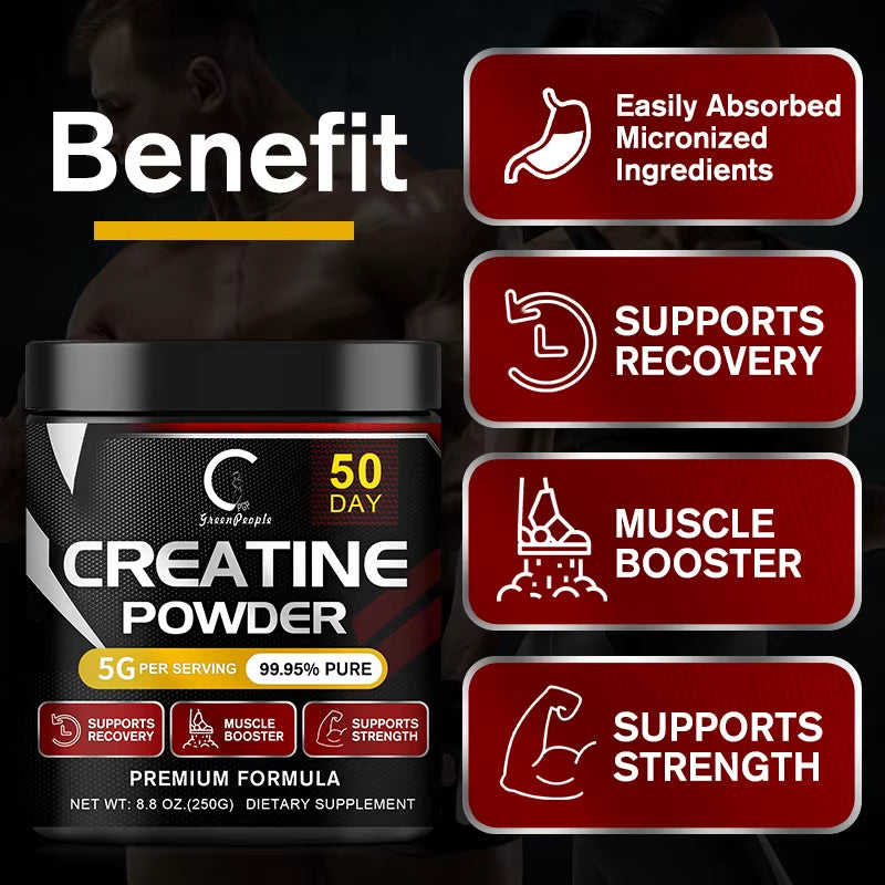 GPGP Greenpeople Creatine Monohydrate Powder Creatine Powder Muscle Recovery Muscle Builder for Men & Women Workout Supplements