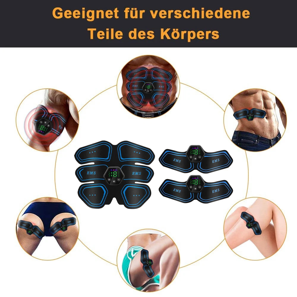 LCD Display Muscle Stimulator EMS Abdominal Hip Trainer Toner USB Abs Fitness Training Home Gym Body Slimming 6 Mode 19 Level