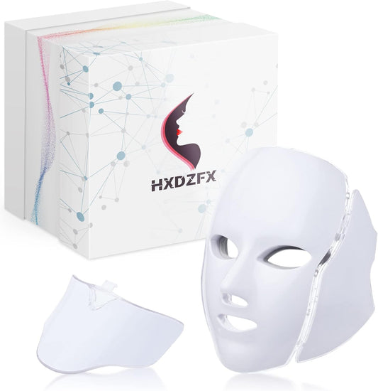 7-Color LED Skin Therapy Mask – Face & Neck Rejuvenation Light Treatment
