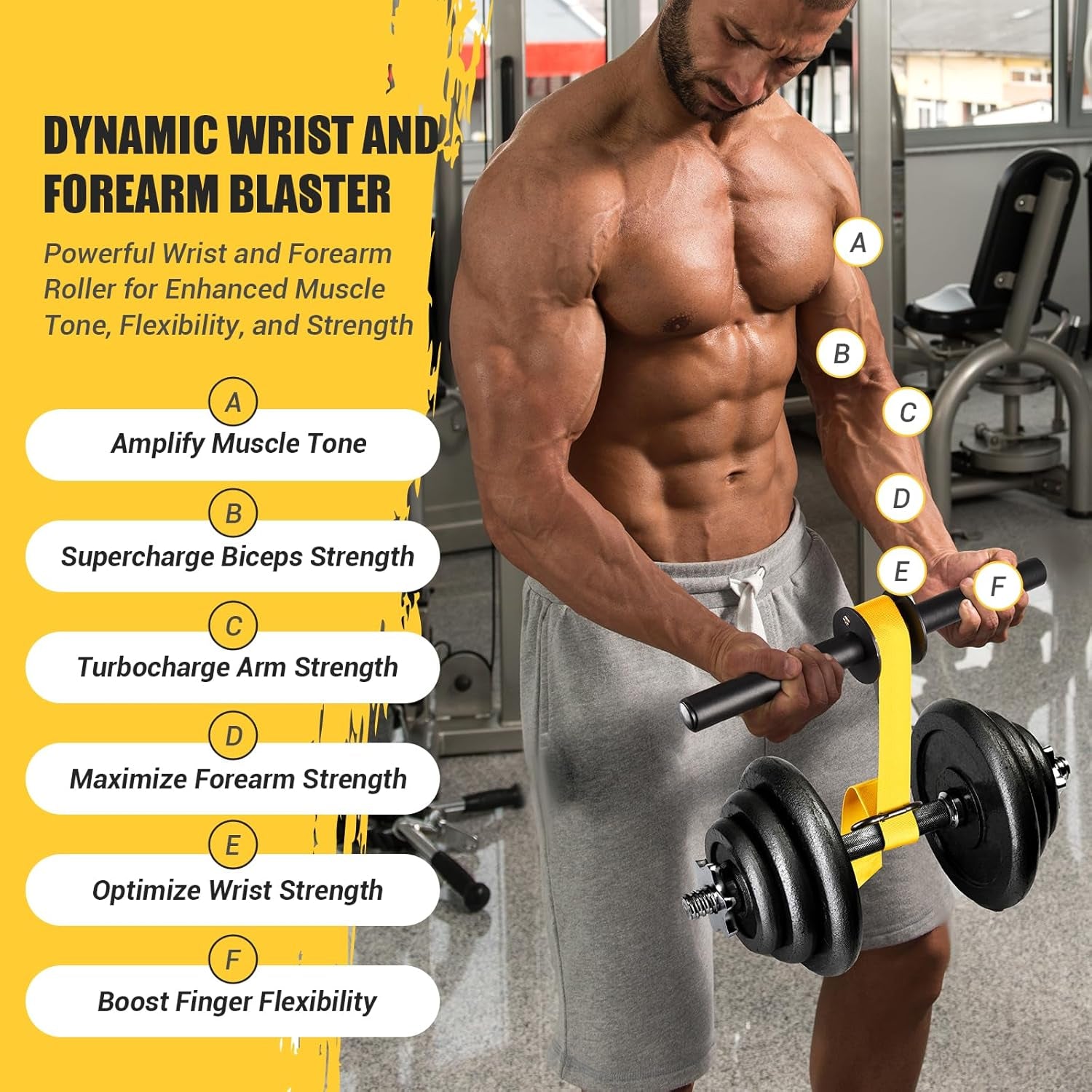 Forearm Trainer & Wrist Roller – Grip Strengthener for Home & Gym