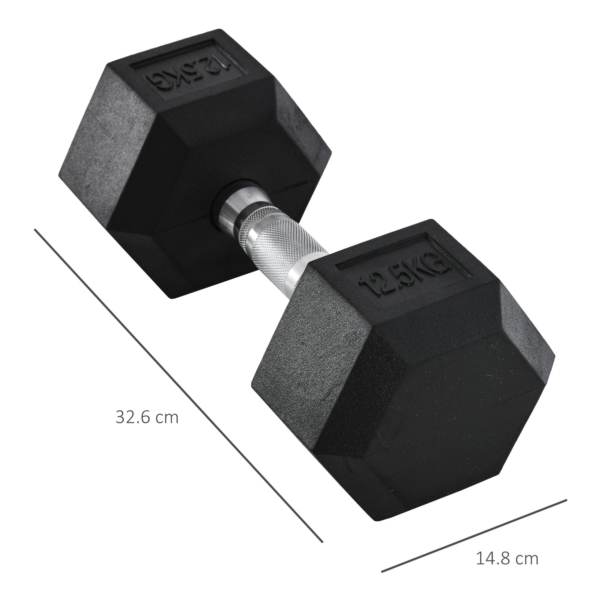 Single Rubber Hex Dumbbell Encased Ergo Weights Home Exercise Gym Fitness