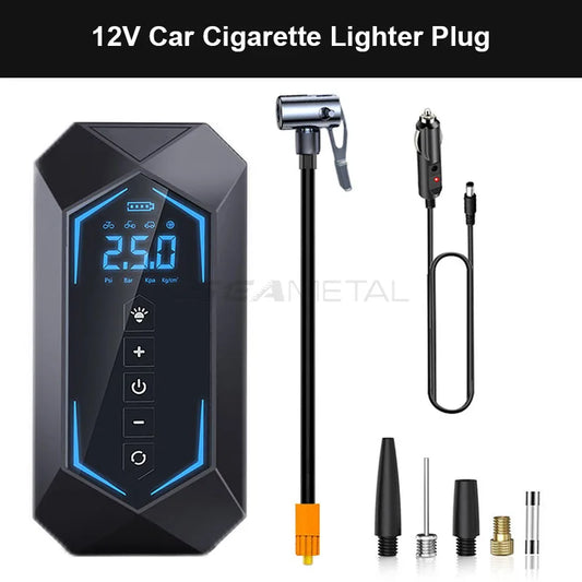 Car Air Pump Portable Electric Tire Pump Air Pump Handheld Wireless Wired Digital Display Charging Pump Car Accessories