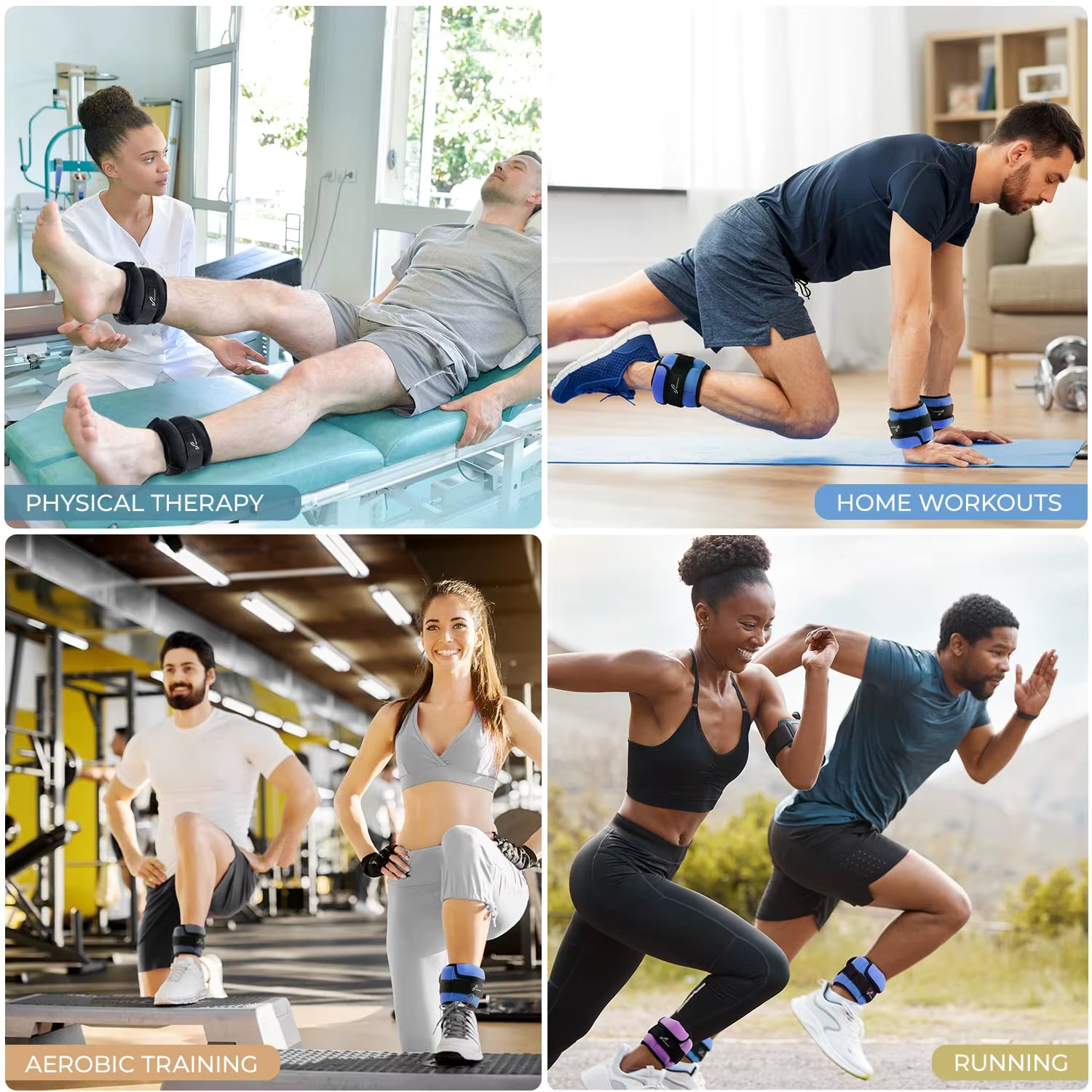 Adjustable Wrist and Ankle Weights for Women and Men 1 Pair 1 2 3 4 6 7 8 10 Lbs Adjustable Leg Weight for Gym Fitness