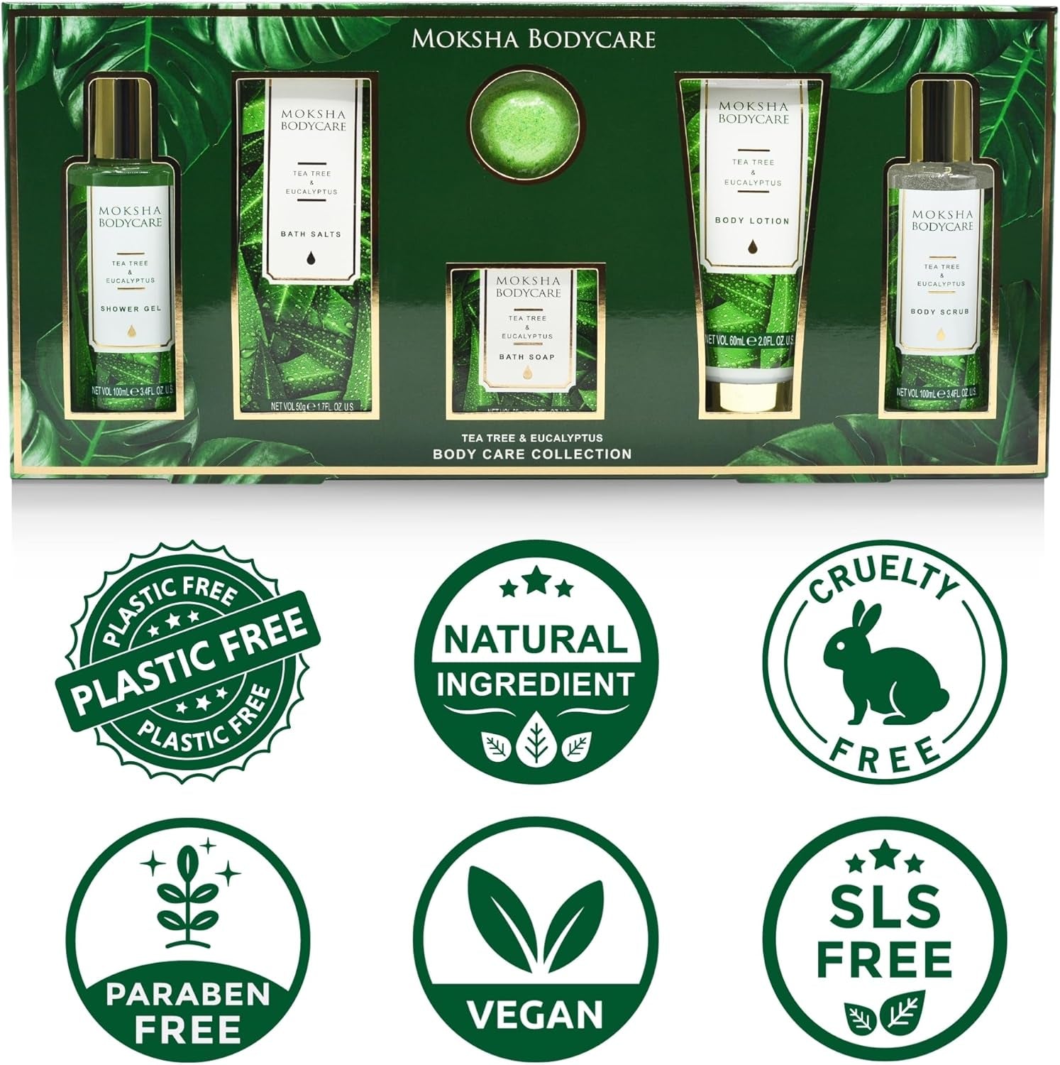 Spa Gift Sets for Women, Tea Tree Bath Gift Set with Body Lotion, Shower Gel, Spa Sets Gifts, Pamper Gifts for Women, Birthday Gifts Mothers Day Gifts, Christmas Gifts