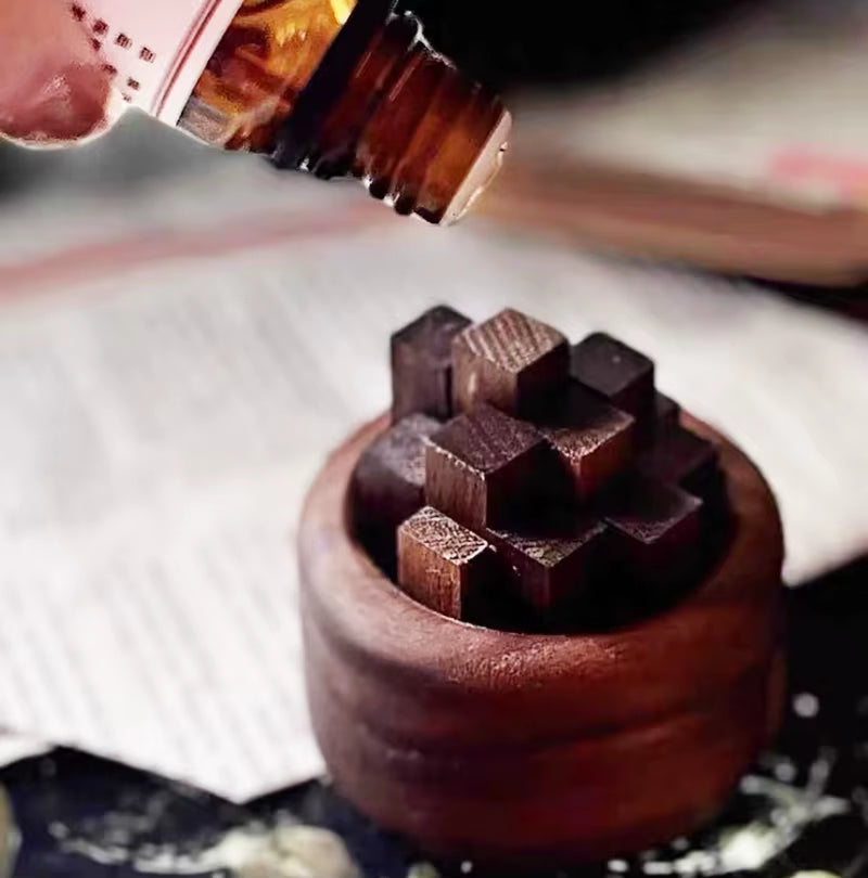 Small Woodpile Fireless Aromatherapy Essential Oil Diffuser Wood Bedroom Home Indoor Diffuser Stone Ornaments