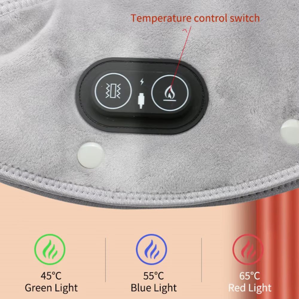 Electric Shoulder Neck Vibrating Massager Wrap Thermal Shoulder Back Warmer Heated Scarf USB Cervical Brace Relief Fatigue Tool