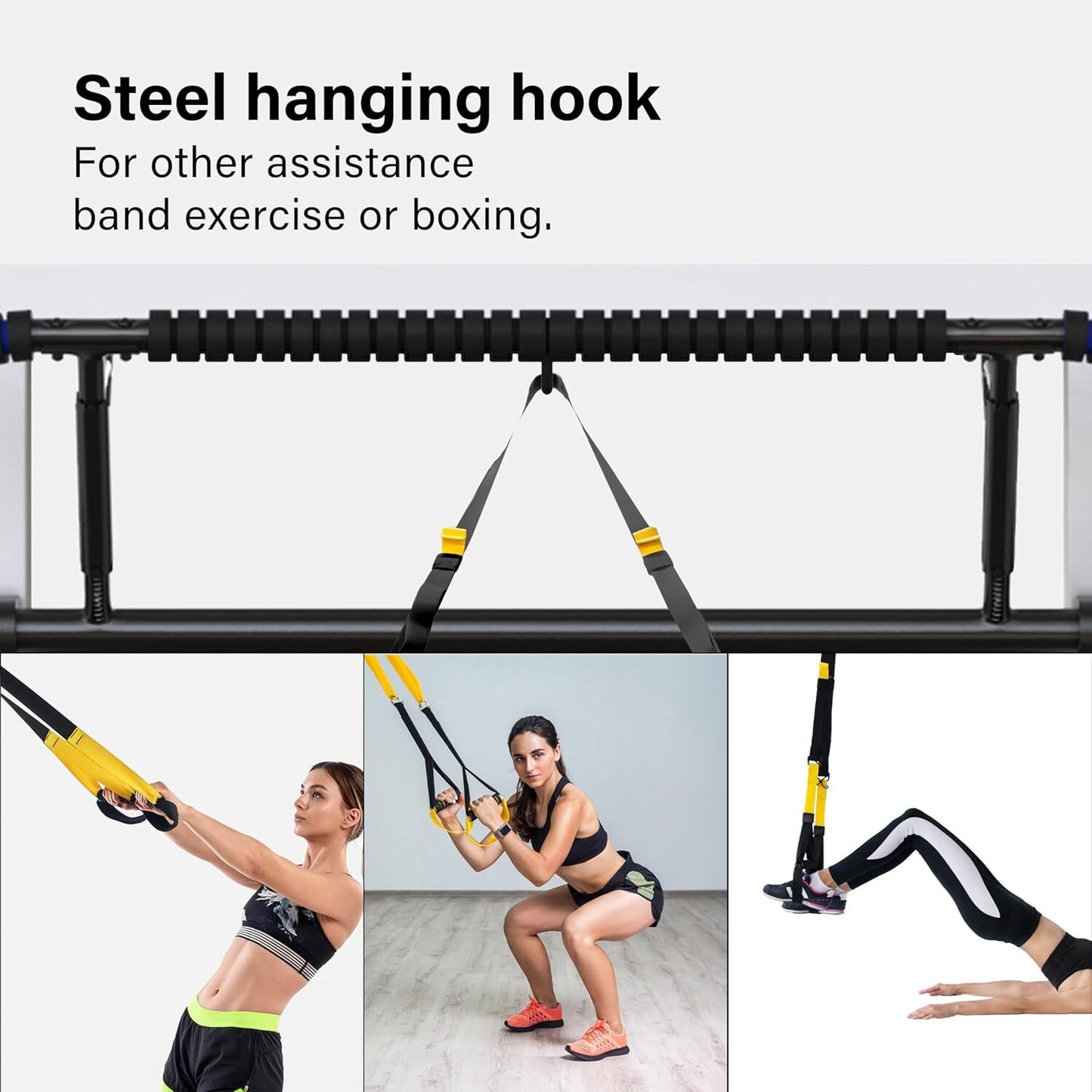 Door Frame Pull up Bar Doorway Fitness Chin-Up Home Gym Exercise Strength Train