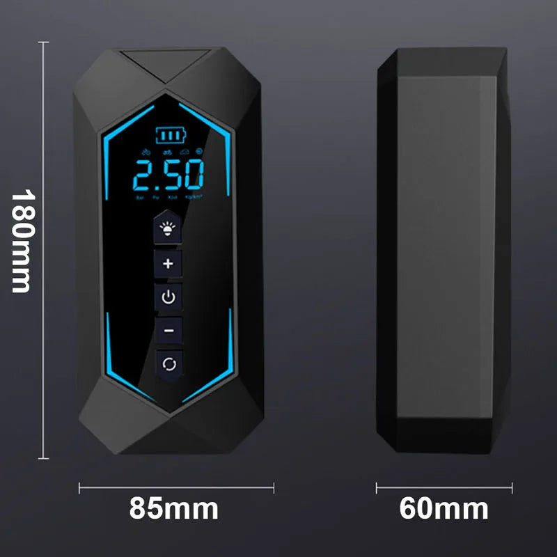 Car Air Pump Portable Electric Tire Pump Air Pump Handheld Wireless Wired Digital Display Charging Pump Car Accessories