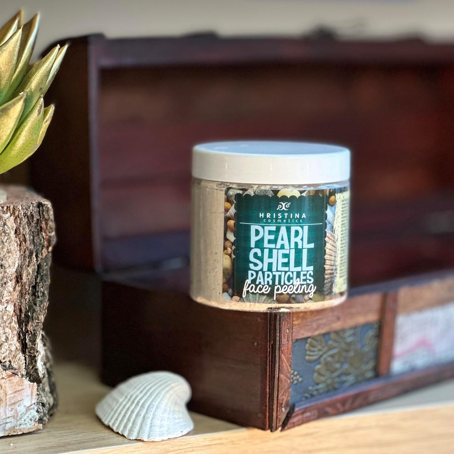 Face Scrub with Shell Particles | Enhance Your Skin with Pearl Elegance - Radiant Glow Exfoliating Scrub for Soft, Smooth, and Nourished Appearance