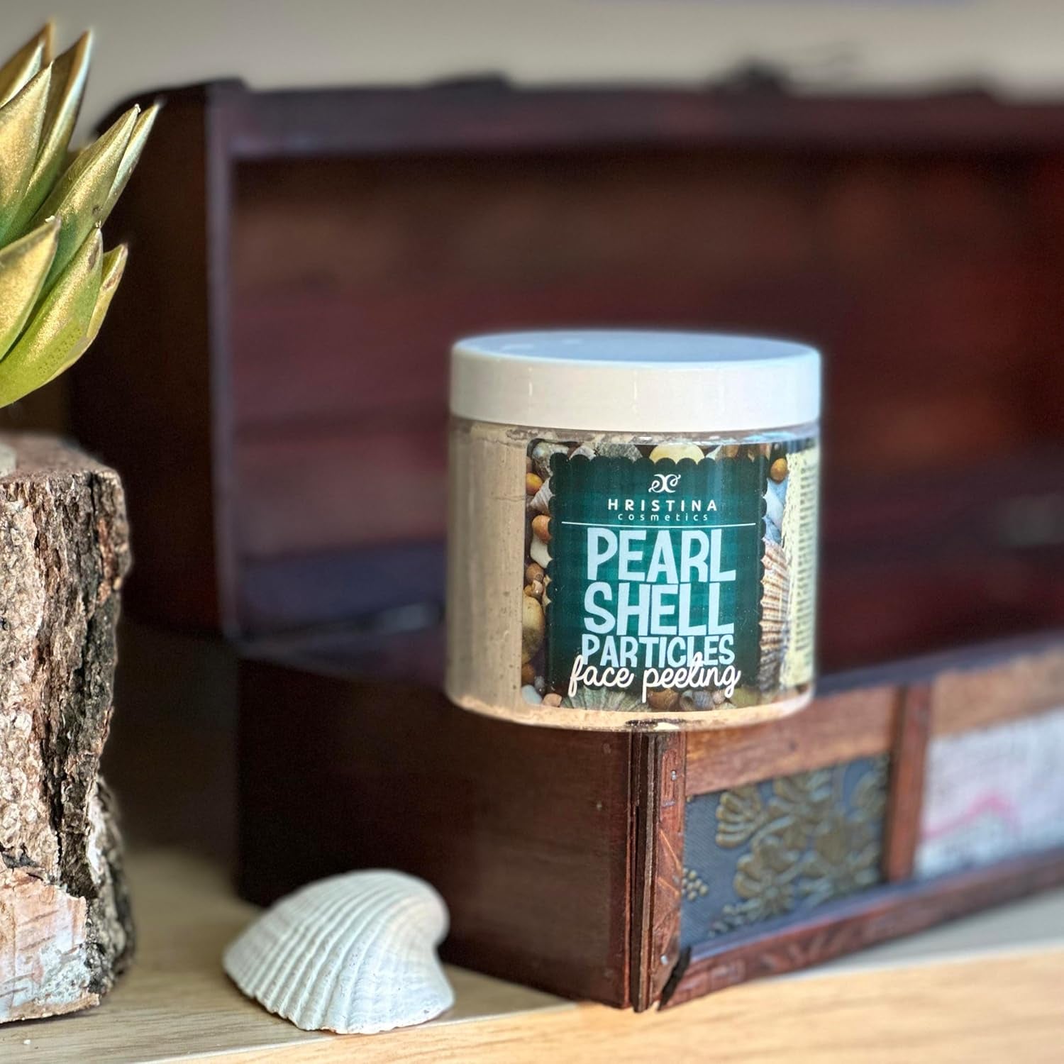Face Scrub with Shell Particles | Enhance Your Skin with Pearl Elegance - Radiant Glow Exfoliating Scrub for Soft, Smooth, and Nourished Appearance