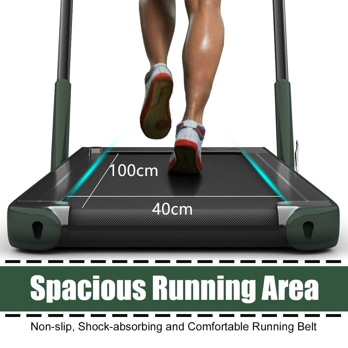 Foldable Electric Treadmill with LED Display & Bluetooth Speaker – Home Cardio Machine