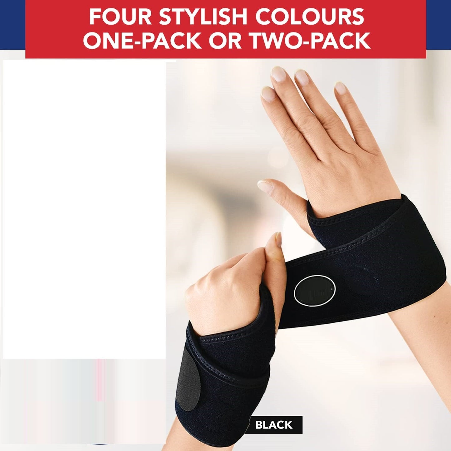 Adjustable Hand Wrist Support Wrap Brace Sports Arthritis Tendon Sprain Black UK