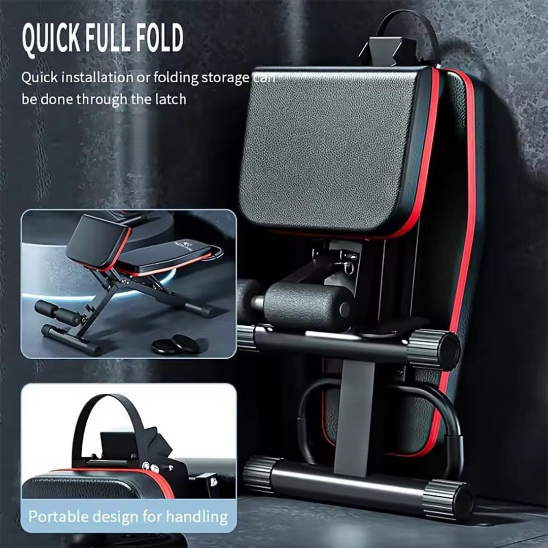 Weight Bench Adjustable Foldable Strength Training Full Body Workout Incline Gym