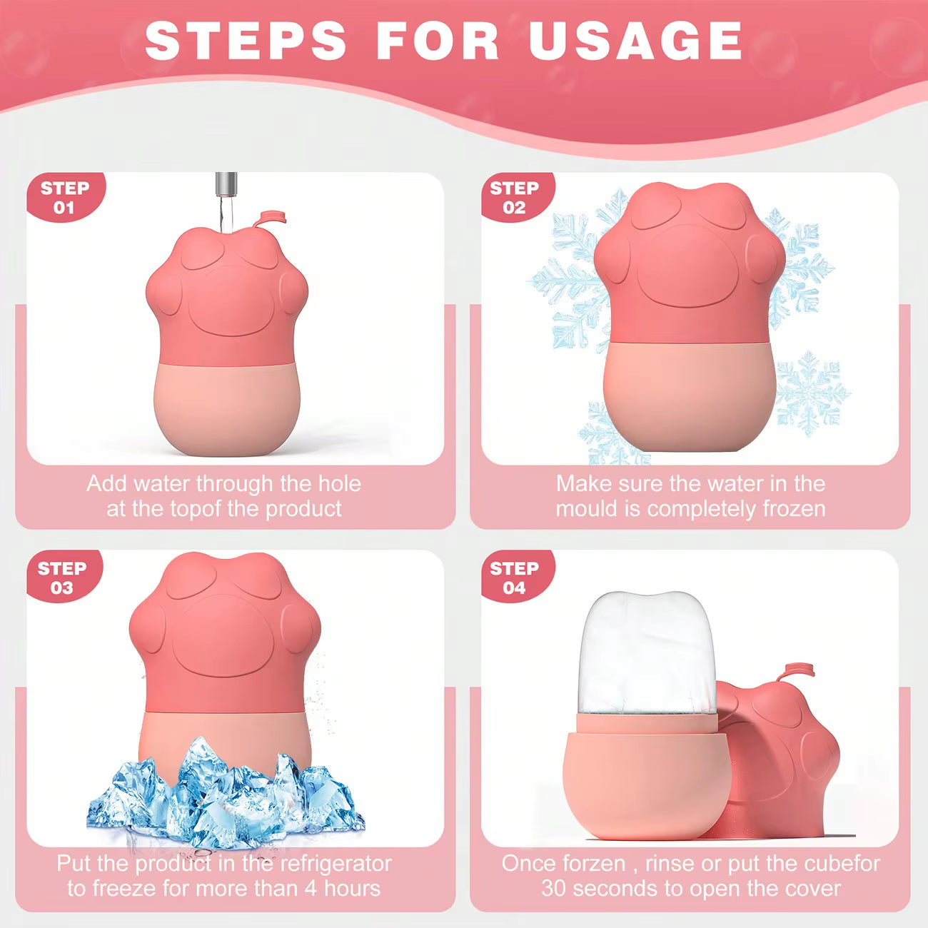 Silicone Ice Face Roller, Beauty Face Ice Roller,Ice Roller for Face, Eye and Neck