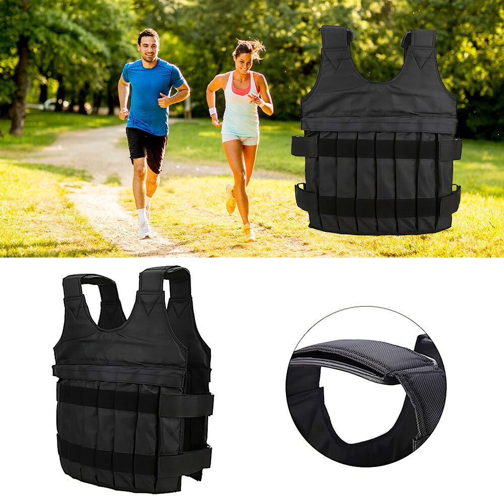 Weighted Training Vest 20KG/50KG – Adjustable Fitness Vest for Running, Gym & Strength Training